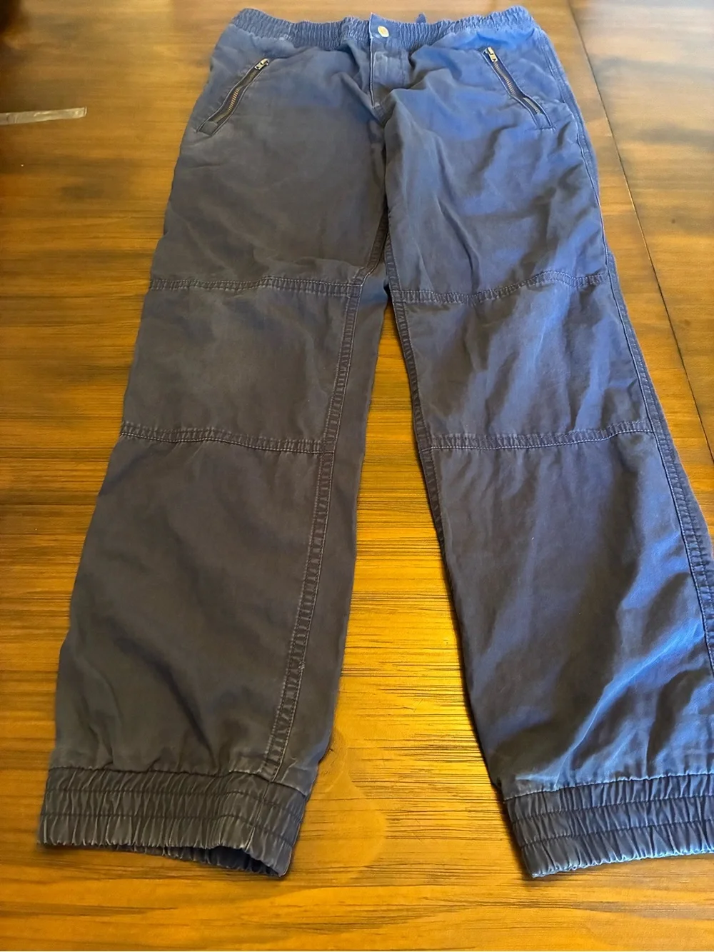 Ralph Lauren Navy Zip-Pocket Casual Pants jogger style